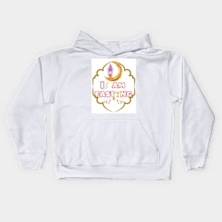 I am fasting, ramadan kareem mubarek Kids Hoodie